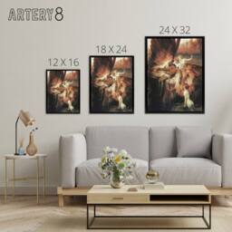 "Artery8 Herbert James Draper The Lament for Icarus Framed Canvas Wall Art Print - Size: W12"" x H16""" - thumbnail 4
