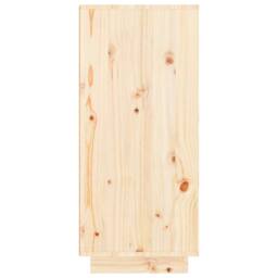 Berkfield Home Shoe Cabinet 60x35x80 cm Solid Wood Pine in Light Tan - Size: 60 x 35 x 80 cm - thumbnail 6