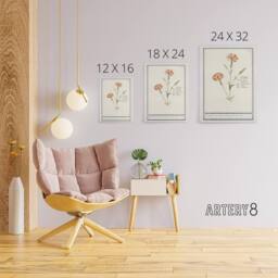 "Artery8 Carnation Dianthus Flower Anselmus de Boodt Canvas Wall Art Print in White - Size: W12"" x H16""" - thumbnail 4
