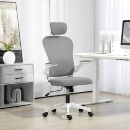 Havendro Ergonomic Mesh Office Chair with Headrest, Lumbar in Grey - thumbnail 6