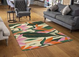 Benjamin Tate Design Jungle Plants Designer Rug in Natural - Size: Large - thumbnail 2