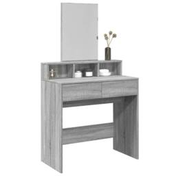 Berkfield Home Dressing Table with Mirror Grey Sonoma 80x41x144.5 cm - thumbnail 2