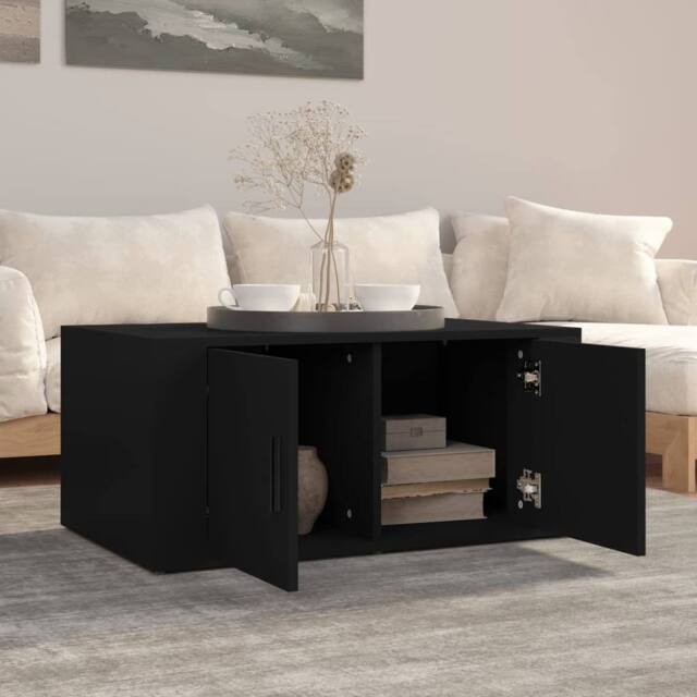 Berkfield Home Decorative Coffee Table Black 80x50x36 cm Engineered Wood - Size: 80 x 50 x 36 cm - image 1
