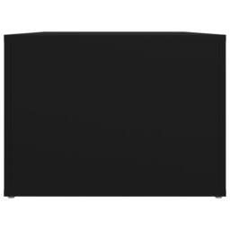 Berkfield Home Decorative Coffee Table Black 80x50x36 cm Engineered Wood - Size: 80 x 50 x 36 cm - thumbnail 7