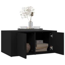 Berkfield Home Decorative Coffee Table Black 80x50x36 cm Engineered Wood - Size: 80 x 50 x 36 cm - thumbnail 4