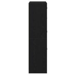 Berkfield Home Highboard with Doors Black Oak 68x37x142 cm Engineered Wood - Size: 68 x 37 x 142 cm - thumbnail 8