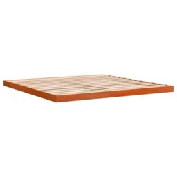 Berkfield Home Bed Frame without Mattress Wax Brown 200x200 cm Solid Wood Pine - thumbnail 4