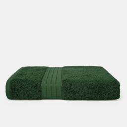 OHS 10 Pack of 100% Cotton Bathroom Bath Towel in Dark Green - thumbnail 3
