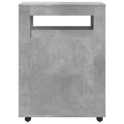 Berkfield Home Narrow Bathroom Cabinet with Wheels Concrete Grey Engineered Wood - thumbnail 4
