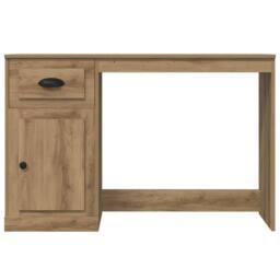 Berkfield Home Traditional Desk with Storage Artisan Oak 50x115x75 cm Engineered Wood in Brown - Size: 50 x 115 x 75 cm - thumbnail 7