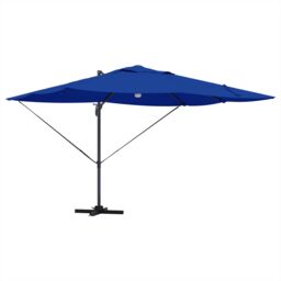 Berkfield Home Azure Blue Cantilever Umbrella Azure blue Polyester canopy Large - thumbnail 2