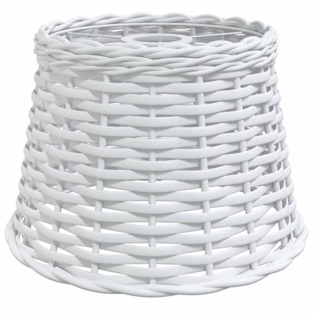 Berkfield Home Ceiling Lamp Shade White √ò25x17 cm Wicker - Size: 25x17 cm - image 1