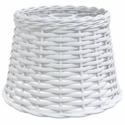 Berkfield Home Ceiling Lamp Shade White √ò25x17 cm Wicker - Size: 25x17 cm