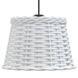 Berkfield Home Ceiling Lamp Shade White √ò25x17 cm Wicker - Size: 25x17 cm - thumbnail 4