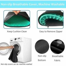 NESTLUNE Double Thick Gel Seat Cushion Pad in Green - Size: 100 cm x 190 cm - thumbnail 3