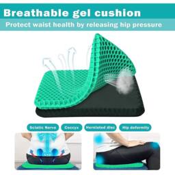 NESTLUNE Double Thick Gel Seat Cushion Pad in Green - Size: 100 cm x 190 cm - thumbnail 4