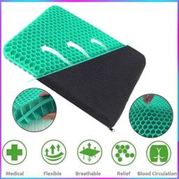 NESTLUNE Double Thick Gel Seat Cushion Pad in Green - Size: 100 cm x 190 cm - thumbnail 2