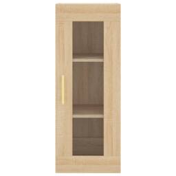 Berkfield Home Highboard Sonoma Oak 34.5x34x180 cm Engineered Wood in Light Tan - thumbnail 6