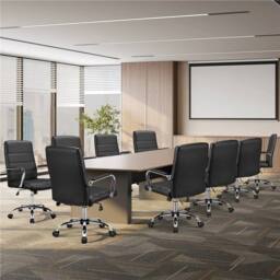 Kelvenix Home Office Chair Leather Black - Size: 0.6m2 - thumbnail 3