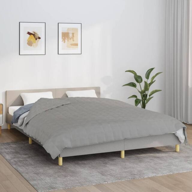 Berkfield Home Weighted Blanket Grey 200x200 cm 9 kg Fabric - image 1