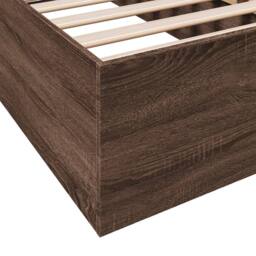 Berkfield Home Modern Bed Frame without Mattress Brown Oak 100x200 cm - thumbnail 8