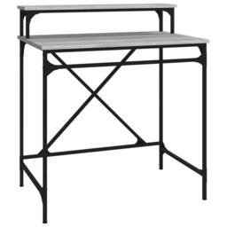 Berkfield Home Desk Grey Sonoma 80x50x90 cm Engineered Wood & Iron - Size: 80 x 50 x 90 cm