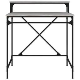 Berkfield Home Desk Grey Sonoma 80x50x90 cm Engineered Wood & Iron - Size: 80 x 50 x 90 cm - thumbnail 5