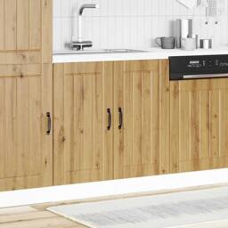 Berkfield Home Sink Base Cabinet Lucca Artisan Oak Engineered Wood in Brown - thumbnail 2