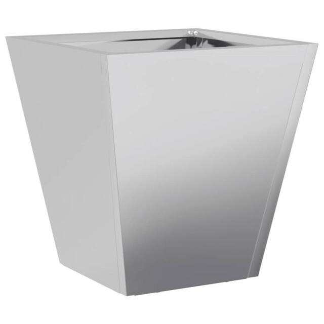 Berkfield Home Garden Planter 30x30x30 cm Galvanised Steel in Grey - Size: 30 x 30 x 30 cm - image 1