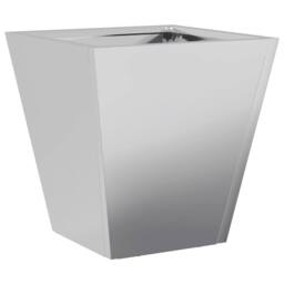 Berkfield Home Garden Planter 30x30x30 cm Galvanised Steel in Grey - Size: 30 x 30 x 30 cm