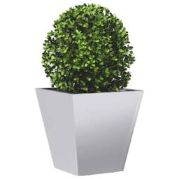 Berkfield Home Garden Planter 30x30x30 cm Galvanised Steel in Grey - Size: 30 x 30 x 30 cm - thumbnail 3