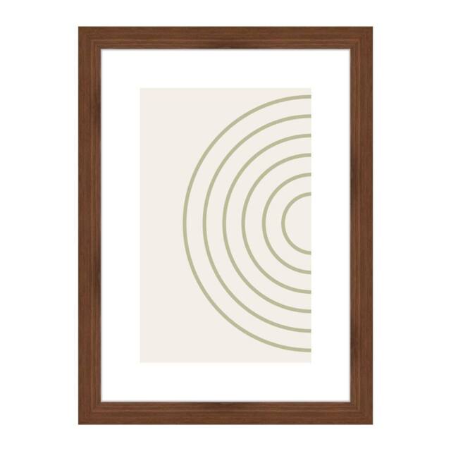 nielsen Velino Picture Frame A4 - Glass Front & Abstract Poster Print in Walnut - image 1