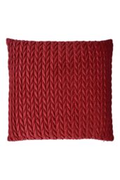 Laurence Llewelyn-Bowen 'Amory' Luxe Velvet Filled Cushion in Red - Size: 43 cm x 43 cm - thumbnail 2
