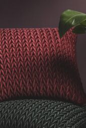 Laurence Llewelyn-Bowen 'Amory' Luxe Velvet Filled Cushion in Red - Size: 43 cm x 43 cm