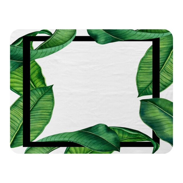 Benjamin Tate Design Botanical & Black Border Blanket in Natural - Size: 120 cm x 150 cm - image 1