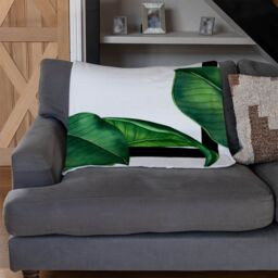 Benjamin Tate Design Botanical & Black Border Blanket in Natural - Size: 120 cm x 150 cm - thumbnail 2