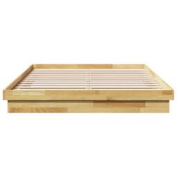 Berkfield Home Bed Frame without Mattress 160x200 cm Solid Wood Oak in Brown - thumbnail 6