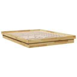 Berkfield Home Bed Frame without Mattress 160x200 cm Solid Wood Oak in Brown - thumbnail 3