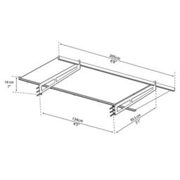 Palram Patio Cover Bremen Door Awning Canopy 2050 Clear - L205 x W93.5 cm in Grey - thumbnail 2