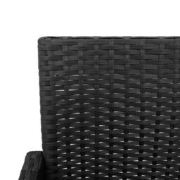 Berkfield Home Garden Bar Stools 2 pcs Black Poly Rattan - thumbnail 9
