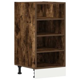 Berkfield Home Bottom Cabinet Smoked Oak 40x44.5x81.5 cm Engineered Wood in Brown - thumbnail 2