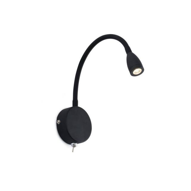 Netlighting Loke LED Indoor Wall Light Reading Lamp Black - image 1