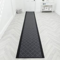 runrug Hallway Runner Rug - Non-Slip, Hardwearing, 5mm - 'Boulevard' in Black - Size: 80 cm x 180 cm - thumbnail 5