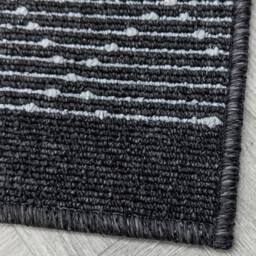 runrug Hallway Runner Rug - Non-Slip, Hardwearing, 5mm - 'Boulevard' in Black - Size: 80 cm x 180 cm - thumbnail 2