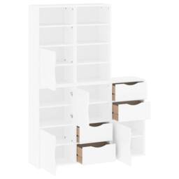 "Berkfield Home Side Cabinets 5 pcs ""ODDA"" White 40x24x79 cm Solid Wood Pine - Size: 40 x 24 x 79 cm" - thumbnail 5