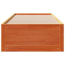 Berkfield Home Bed Frame Frame w/Drawers Wax Brown 90x200 cm Solid Wood Pine - thumbnail 4