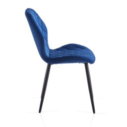 SONARA Modern Velvet Dining Chairs Set of 2 with Ergonomic Curved Backrest in Blue - thumbnail 6