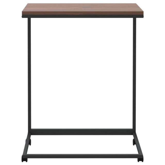 Berkfield Home Side Table with Wheels Black 55x35x70 cm Engineered Wood - Size: 55 x 35 x 70 cm - image 1