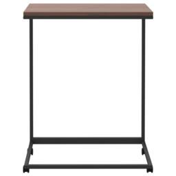 Berkfield Home Side Table with Wheels Black 55x35x70 cm Engineered Wood - Size: 55 x 35 x 70 cm