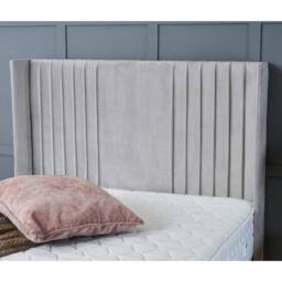 "BSSPOKE Charlotte Ottoman Divan Bed Plush Velvet 54"" Headboard & Mattress in Mustard - Size: Double" - thumbnail 2